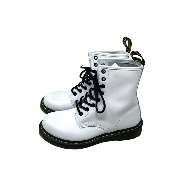 Dr. Martens 1460 Smooth Leather Lace-Up Boots White‎ Size US 7 - Picture 4 of 9